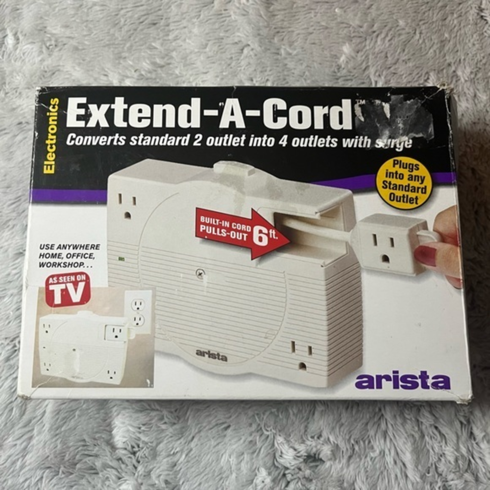 Arista Extend A Cord‎ with surge protector Power Cord Extender
